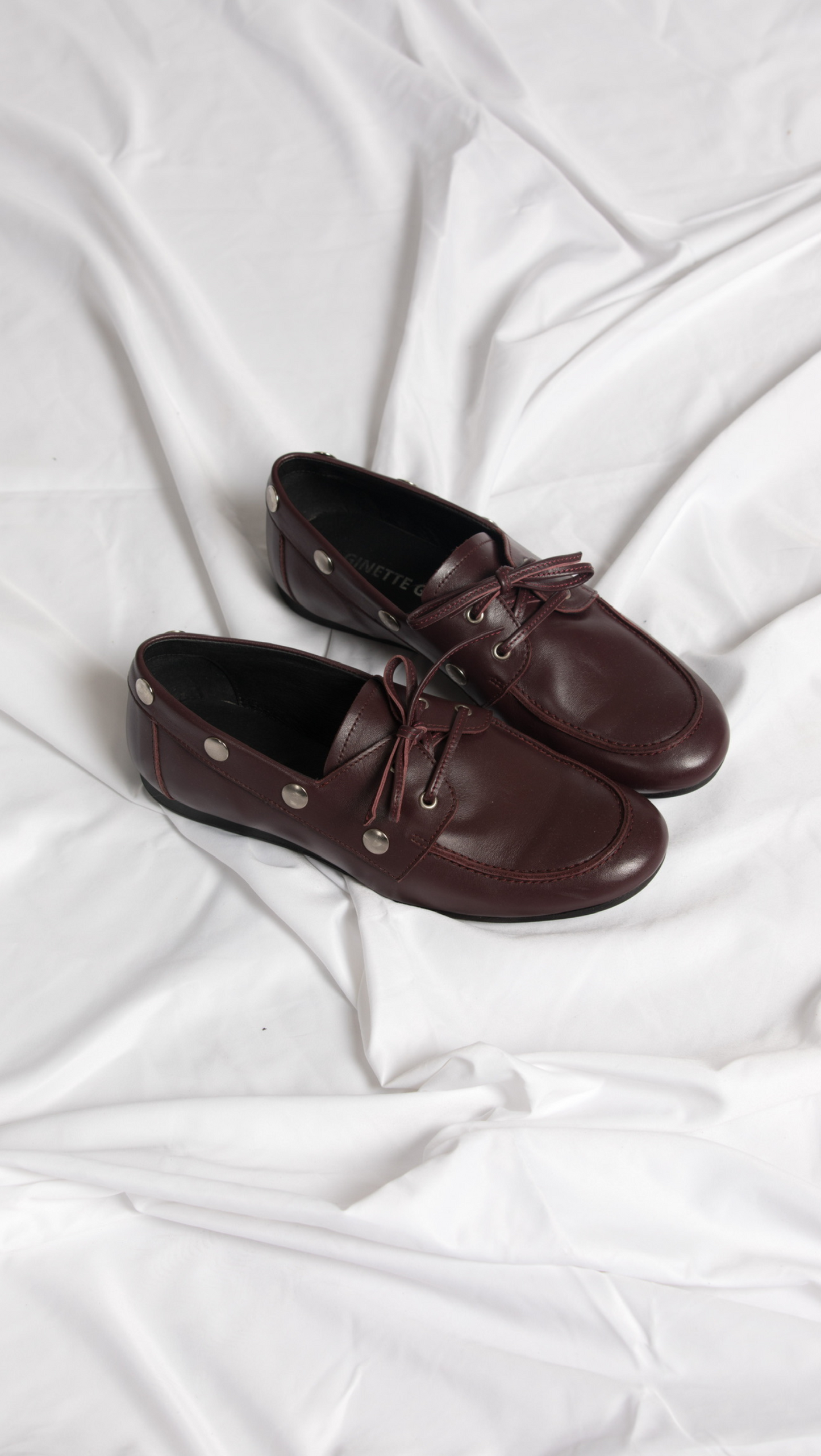 Mocassin Ginette - Cuir Bordeaux