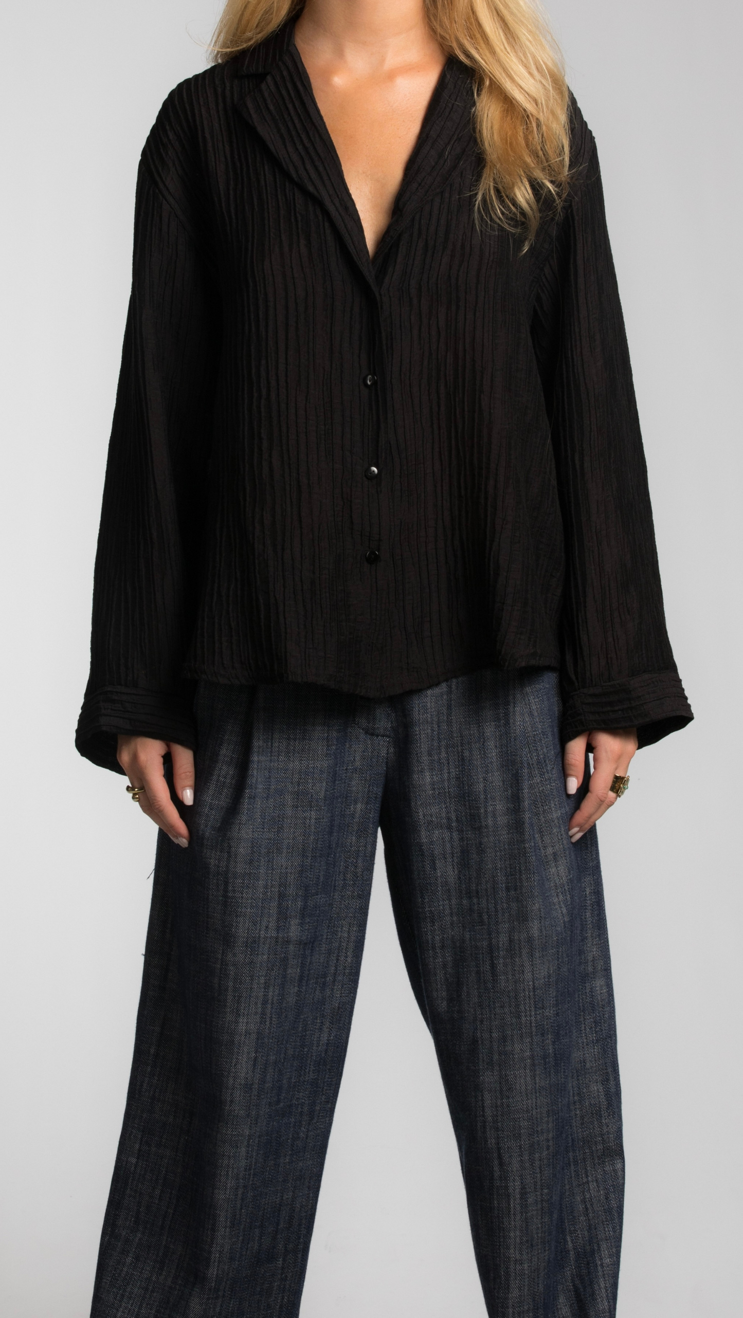 Chemise Mick - noir texturé