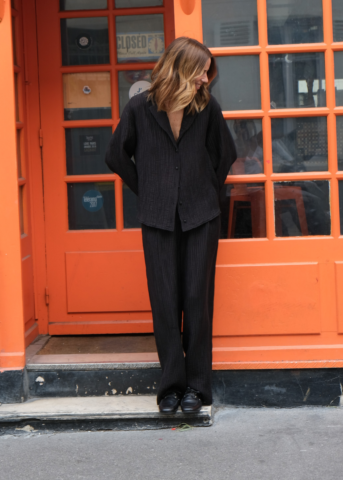 Leon Pants - Textured Black