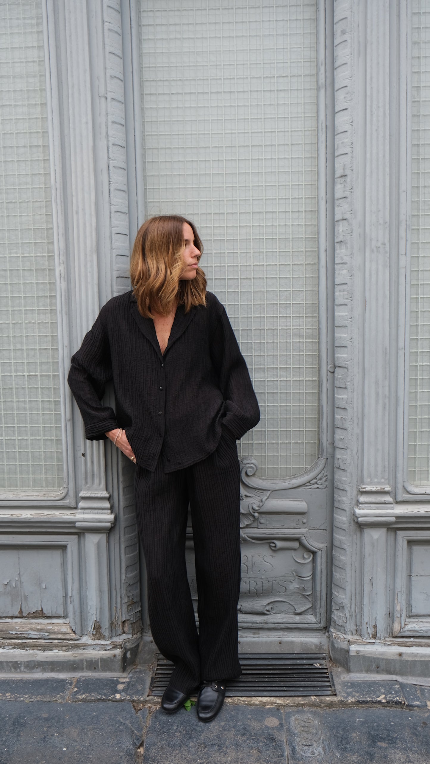 Chemise Mick - noir texturé