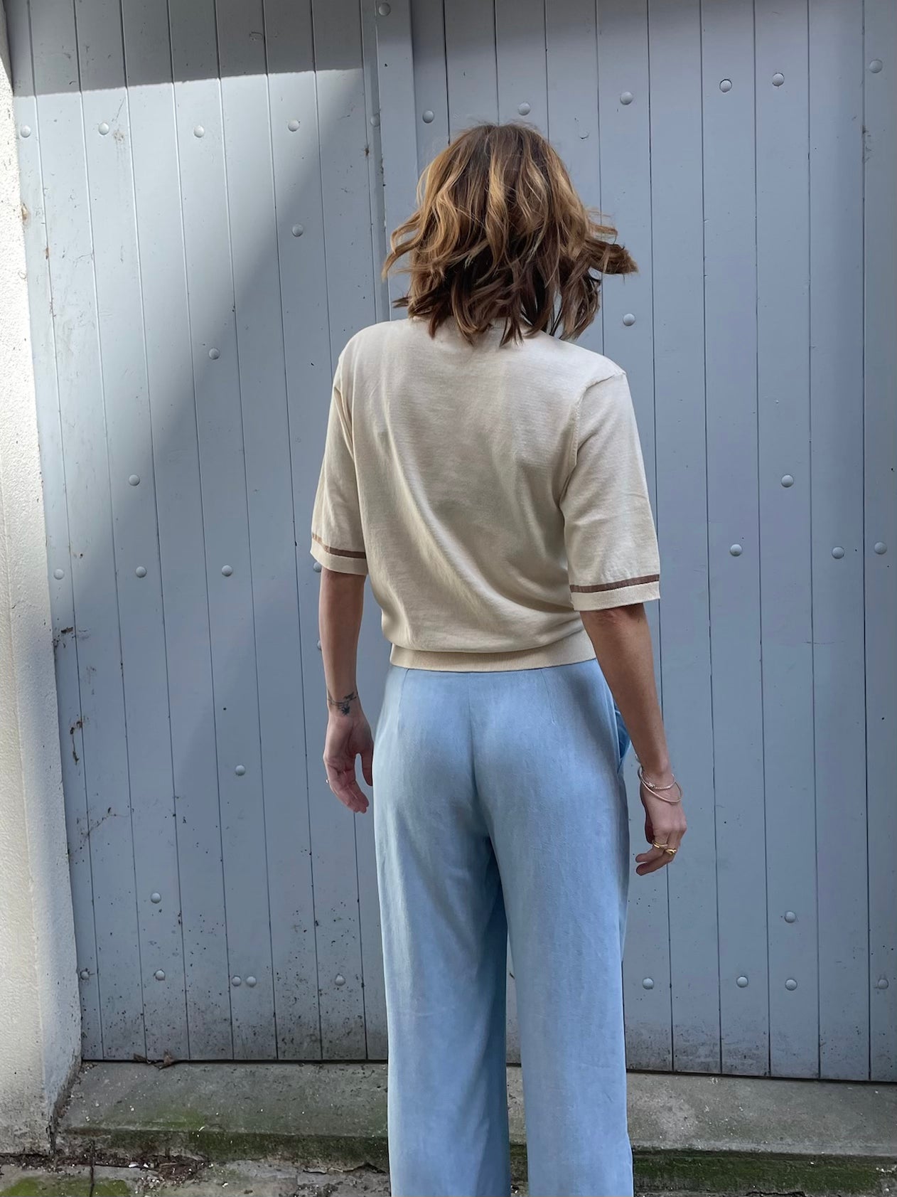 Pull Achille - Écru & Marron