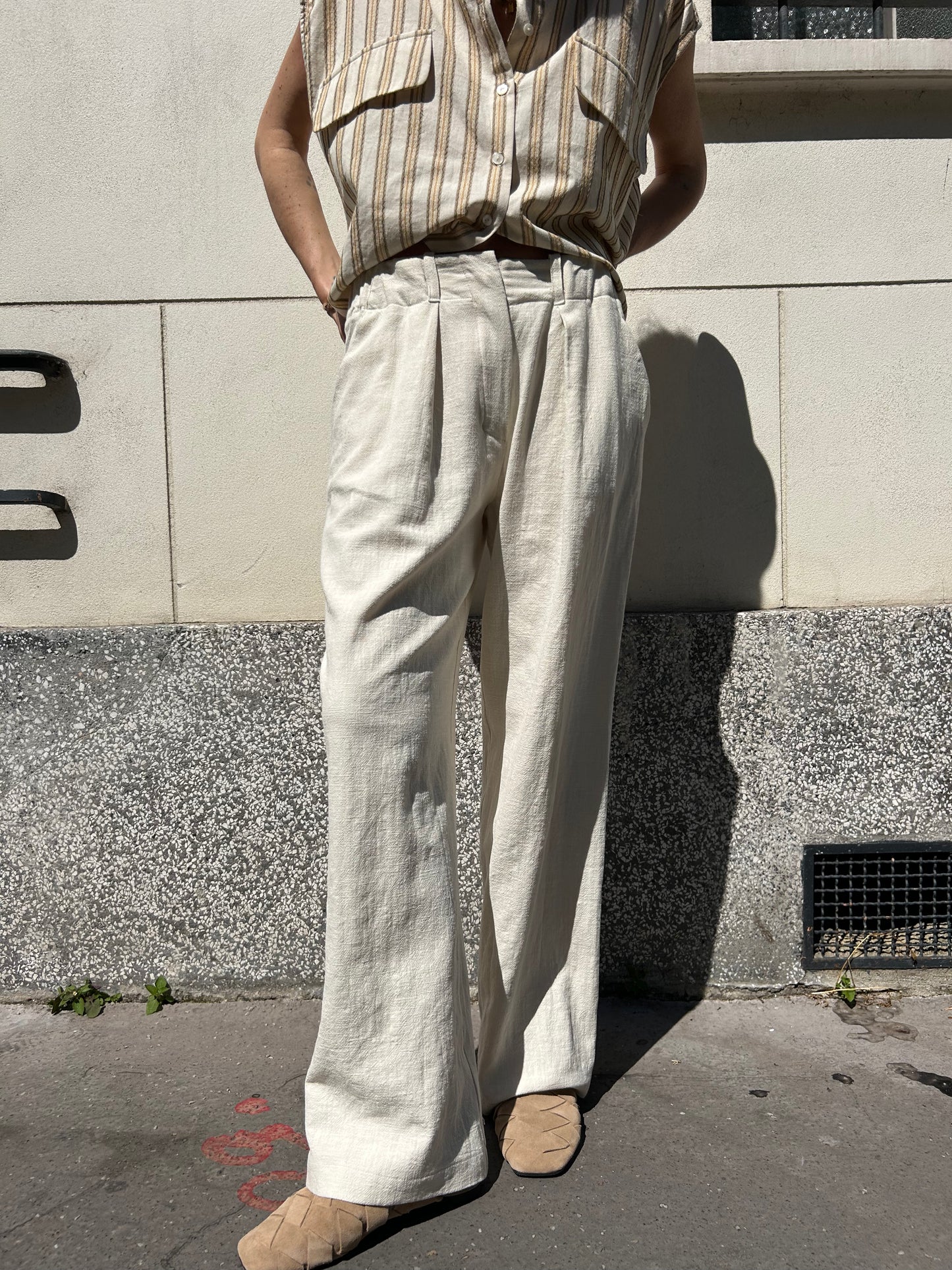 Le pantalon Gabriel - Lin Écru