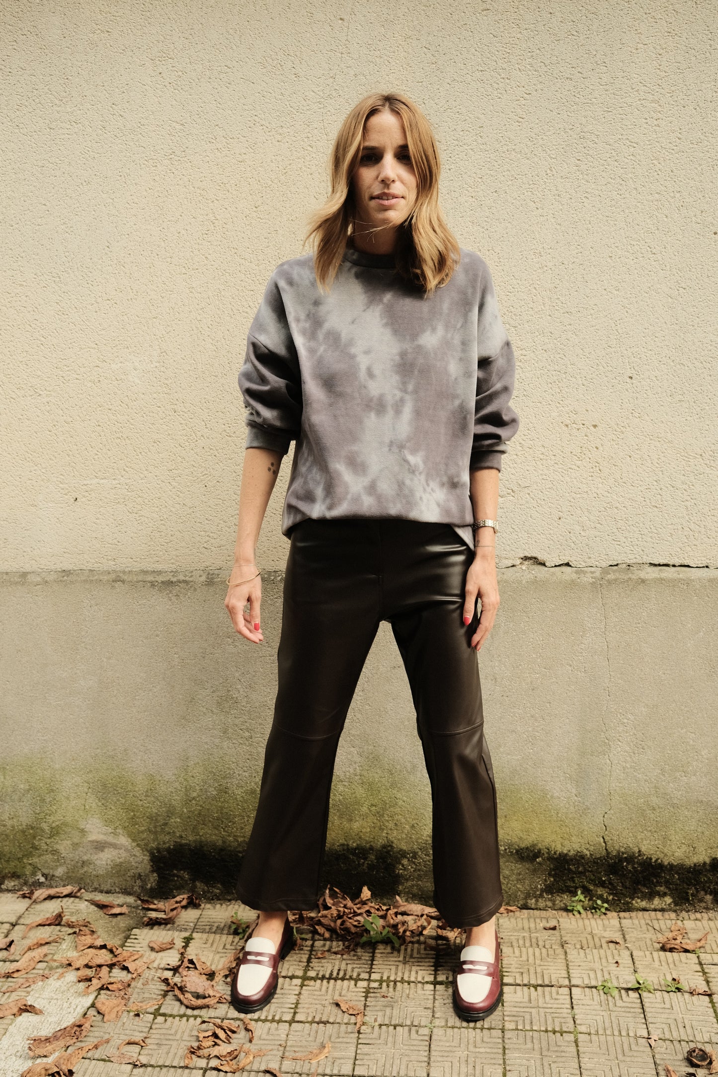 Pantalon Sasha - Simili Marron