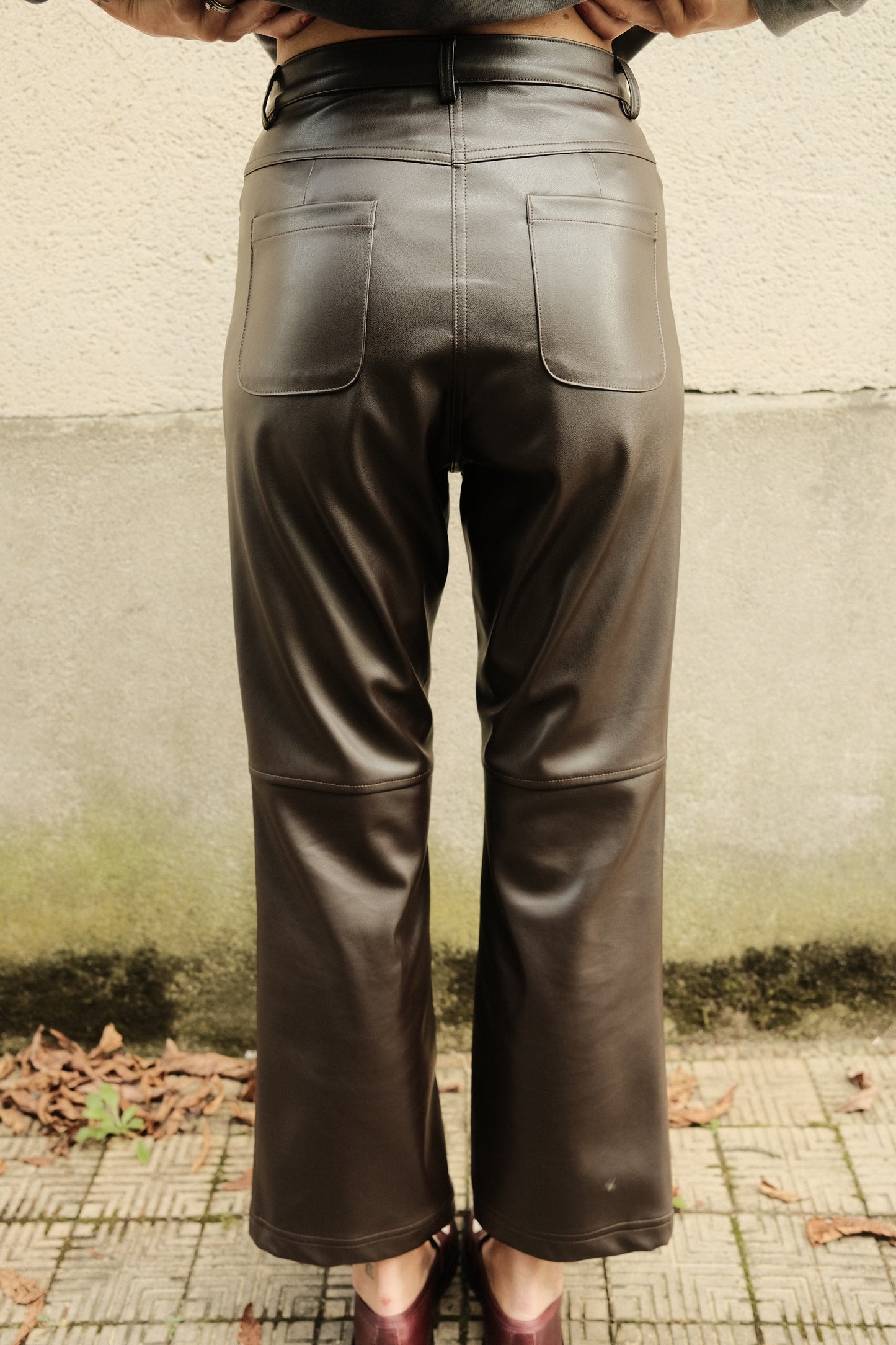 Pantalon Sasha - Simili Marron