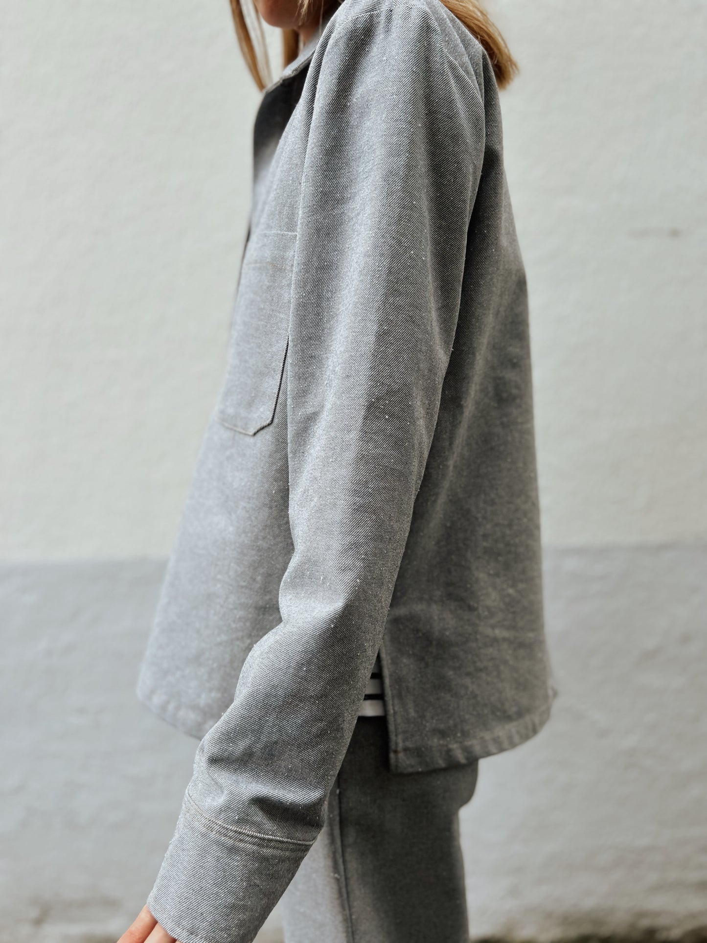 Ava Blouse - Grey Denim