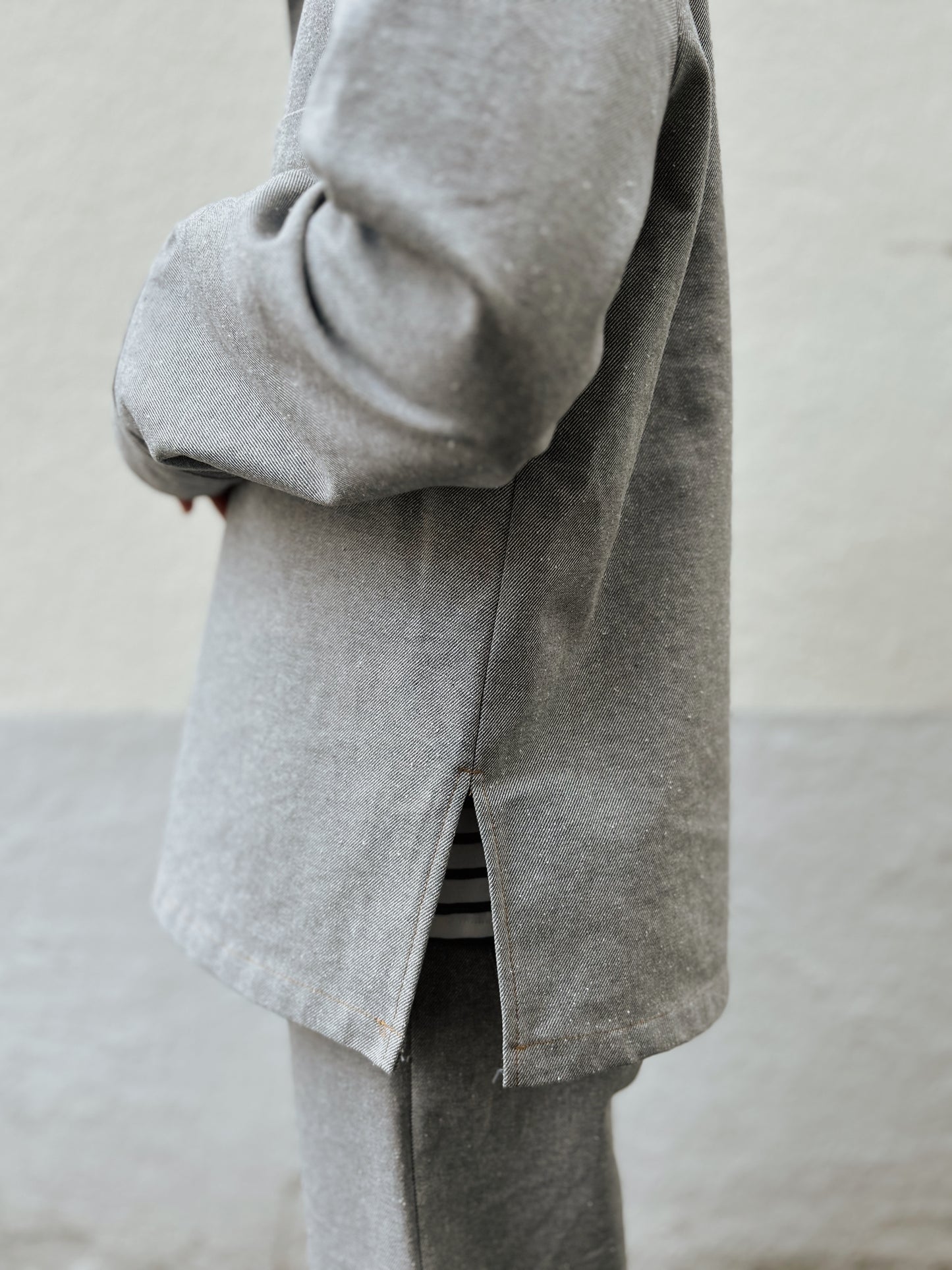 Ava Blouse - Grey Denim