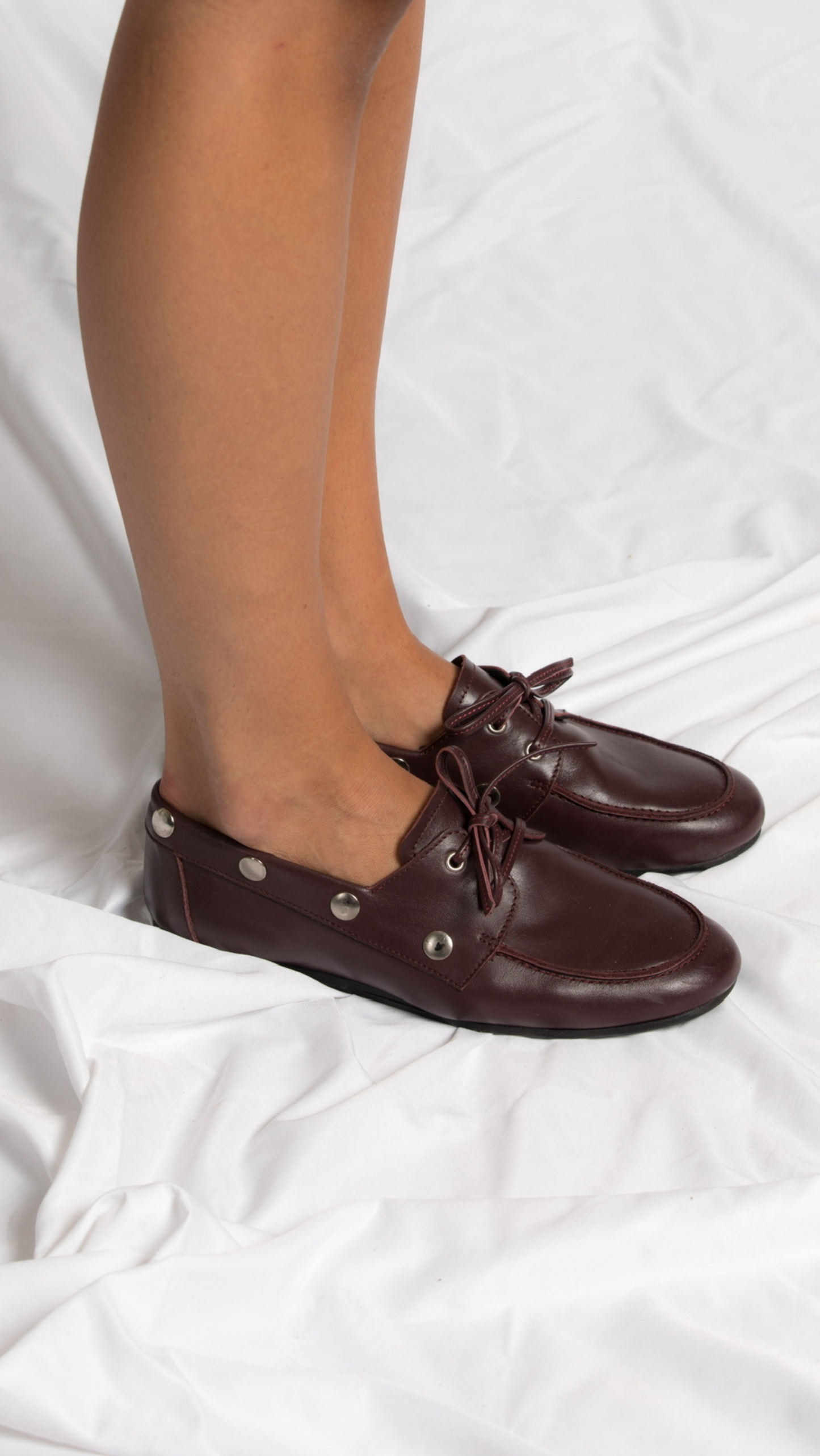 Mocassin Ginette - Cuir Bordeaux