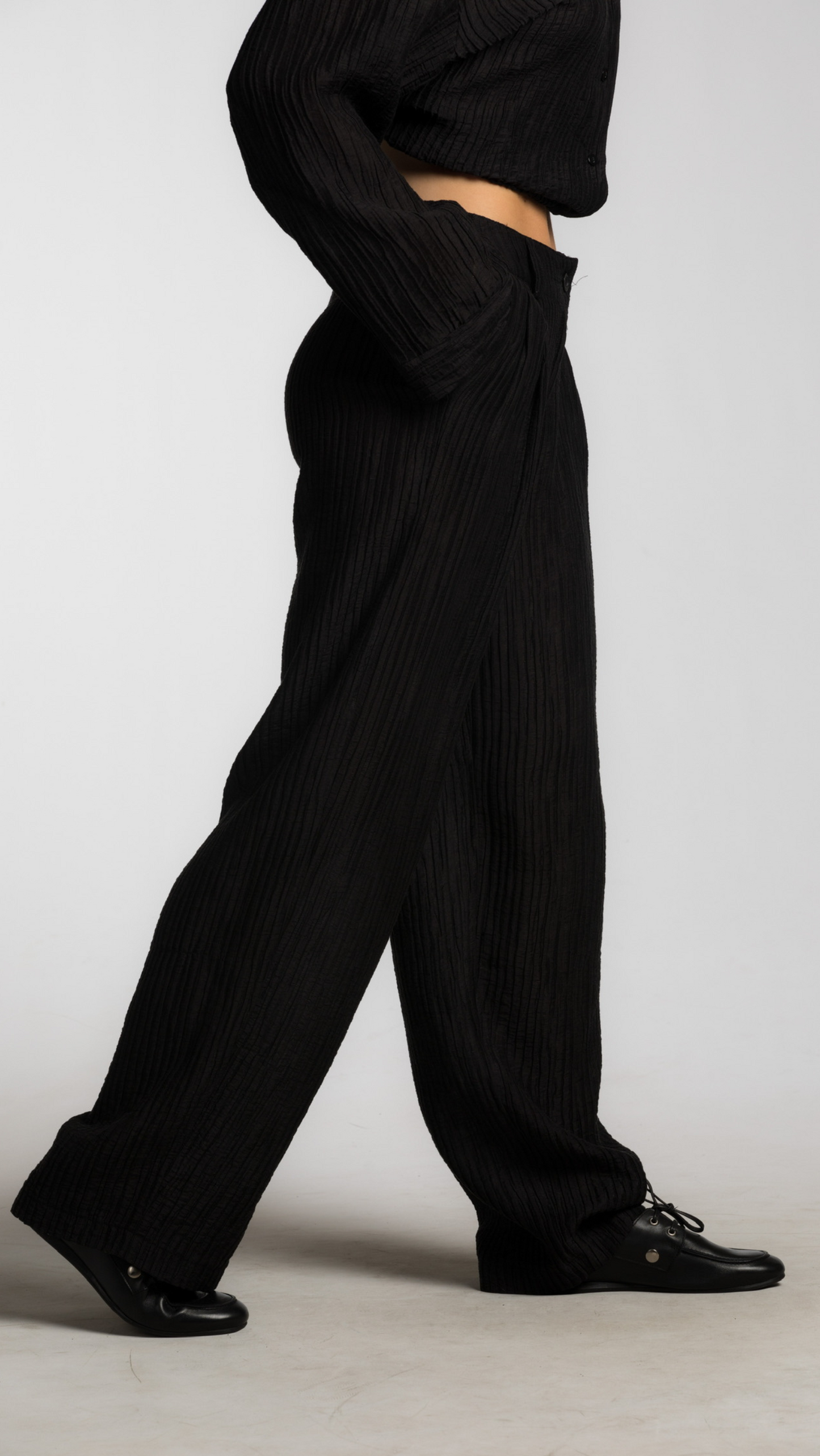 Pantalon Léon - noir texturé