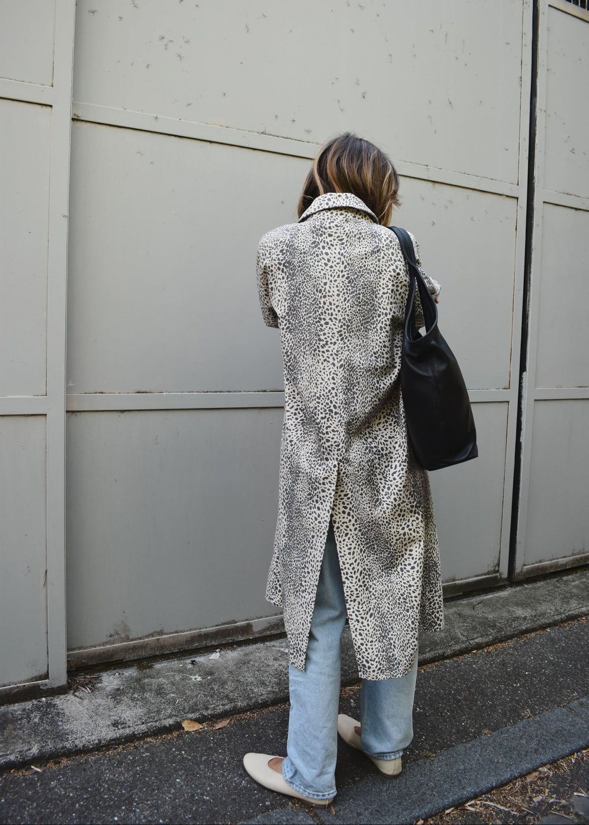 Trench léopard femme Ona – coupe longue oversize