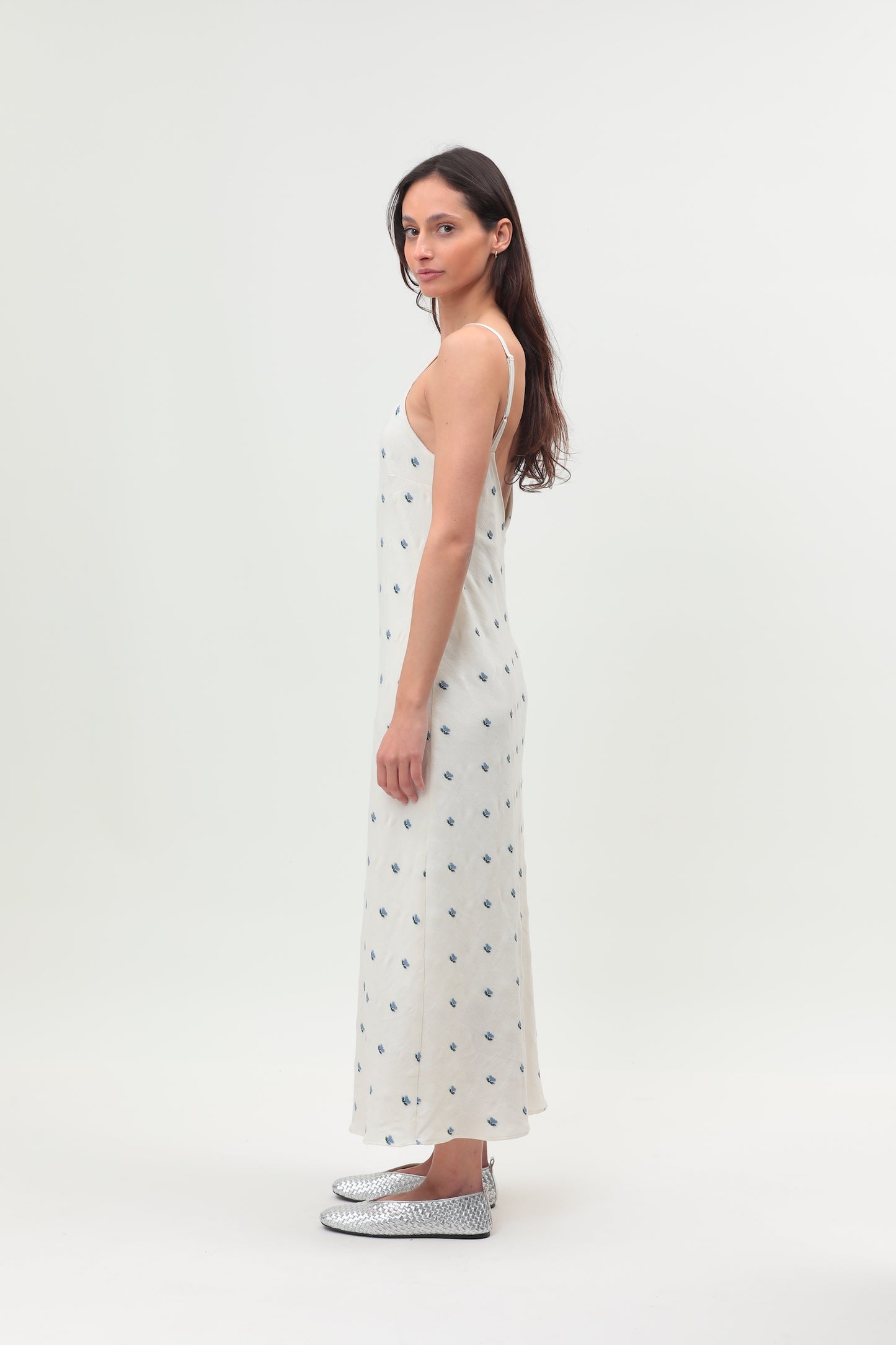 Robe Marilyn - Blanche Brodé