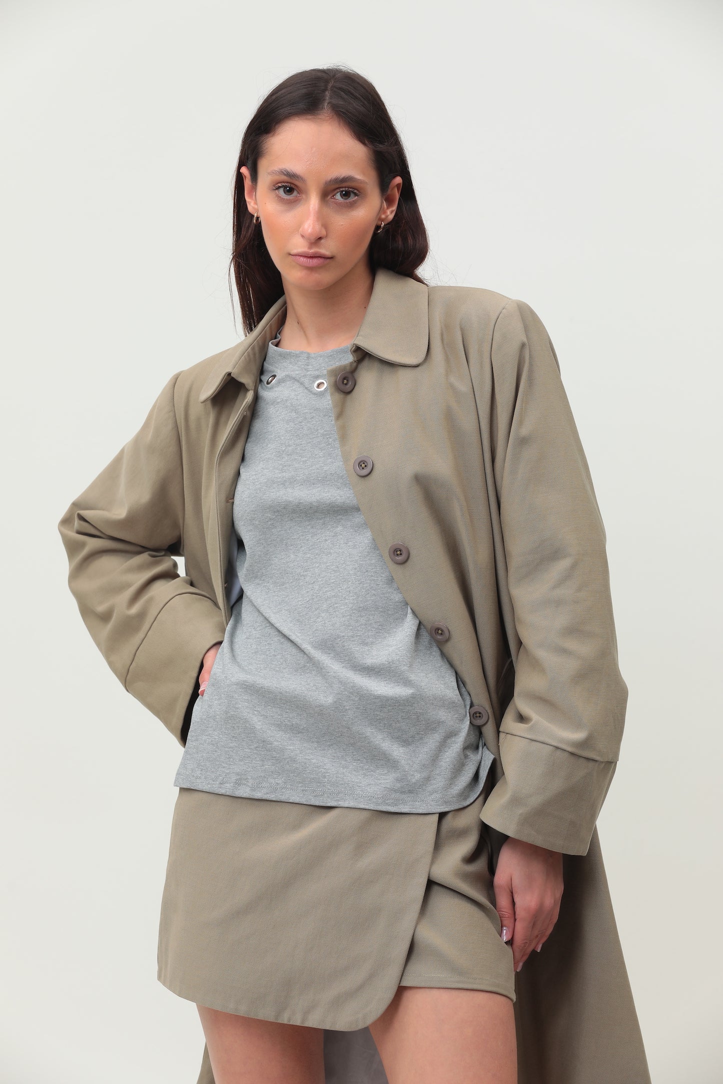 Gisele Trench Coat - Khaki