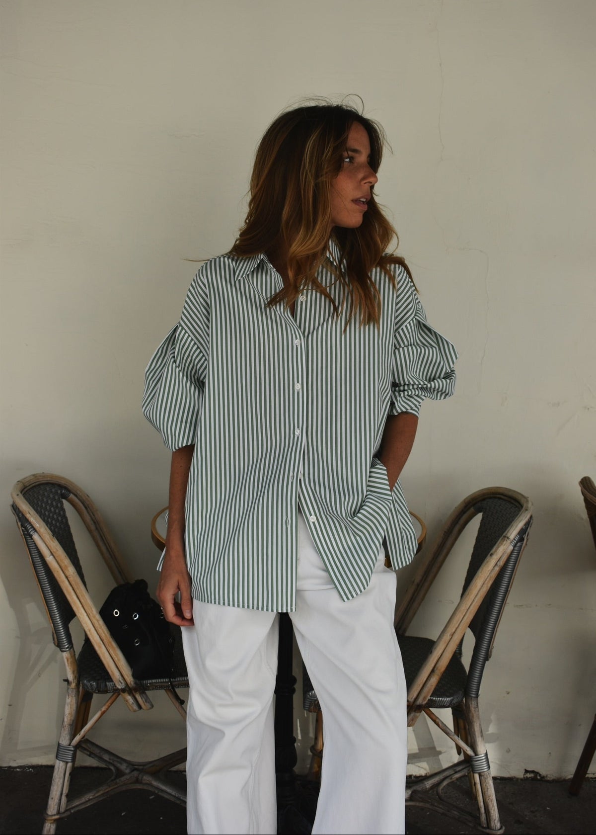 Chemise Boy rayée oversize femme – Ginette Garde