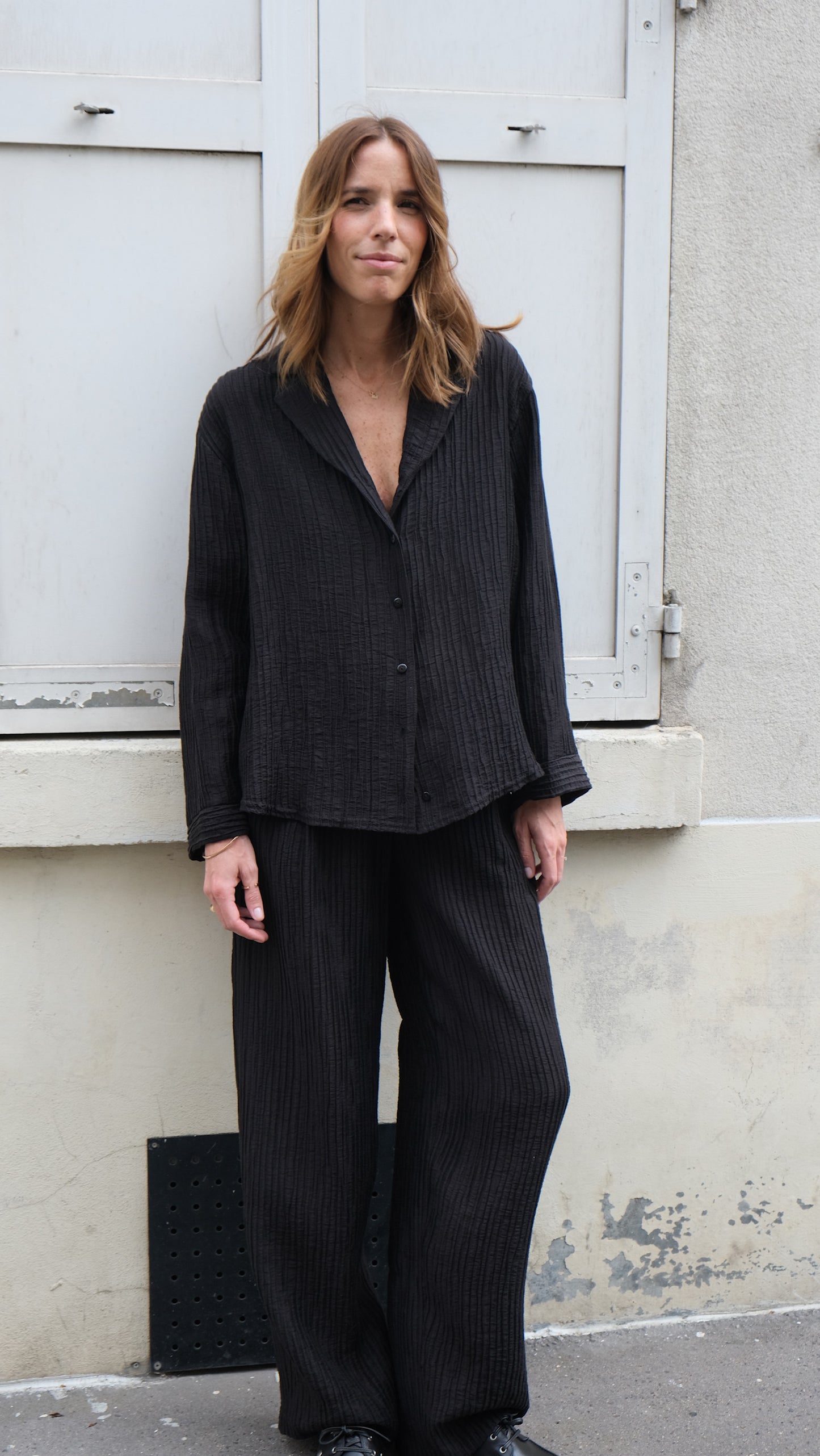 Chemise Mick - noir texturé