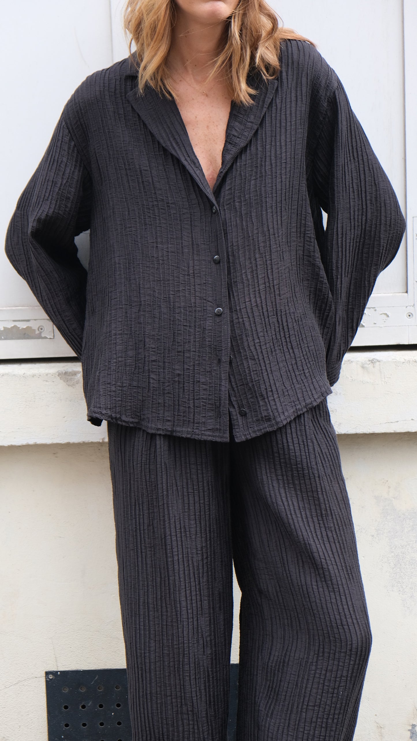 Chemise Mick - noir texturé
