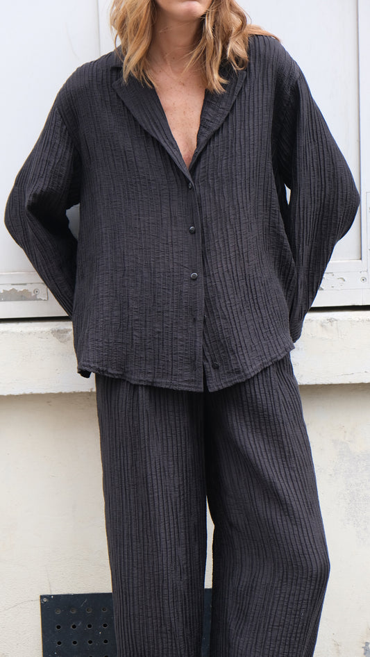 Chemise Mick - noir texturé