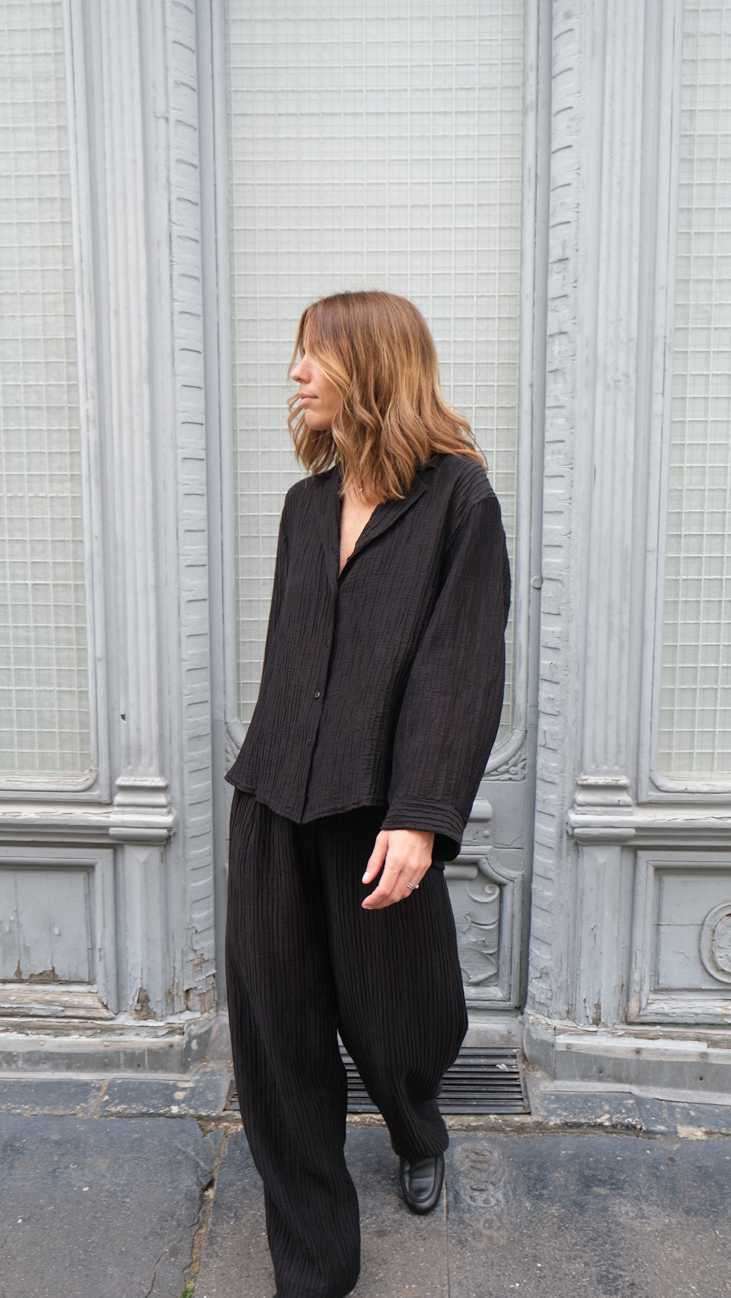 Chemise Mick - noir texturé