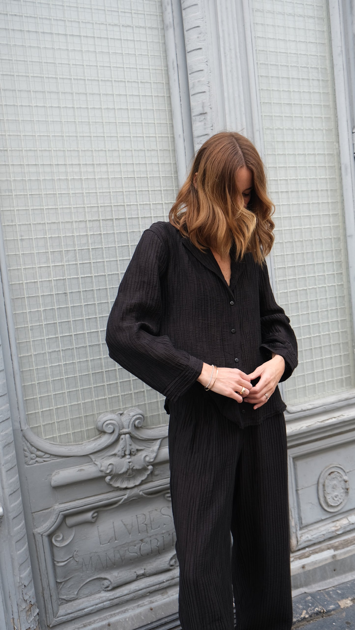 Chemise Mick - noir texturé