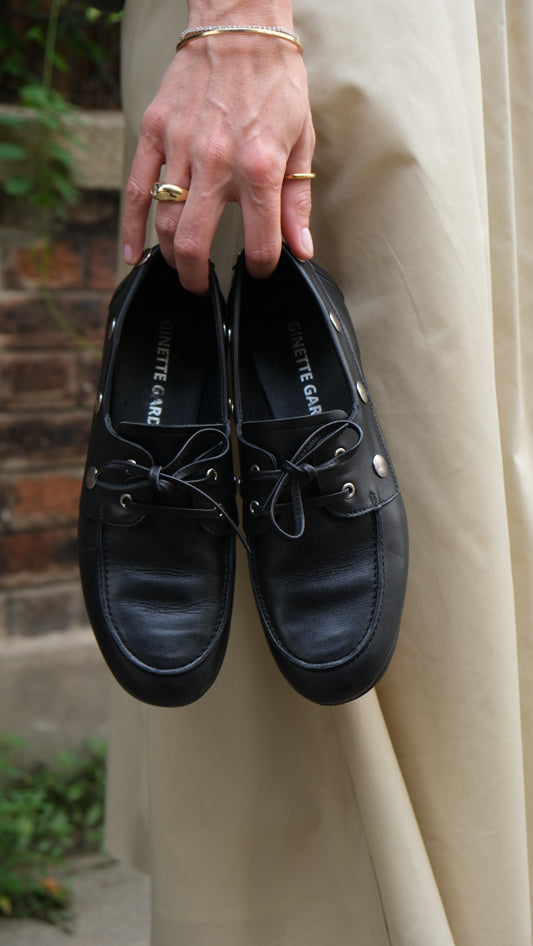 Mocassin Ginette - Cuir Noir