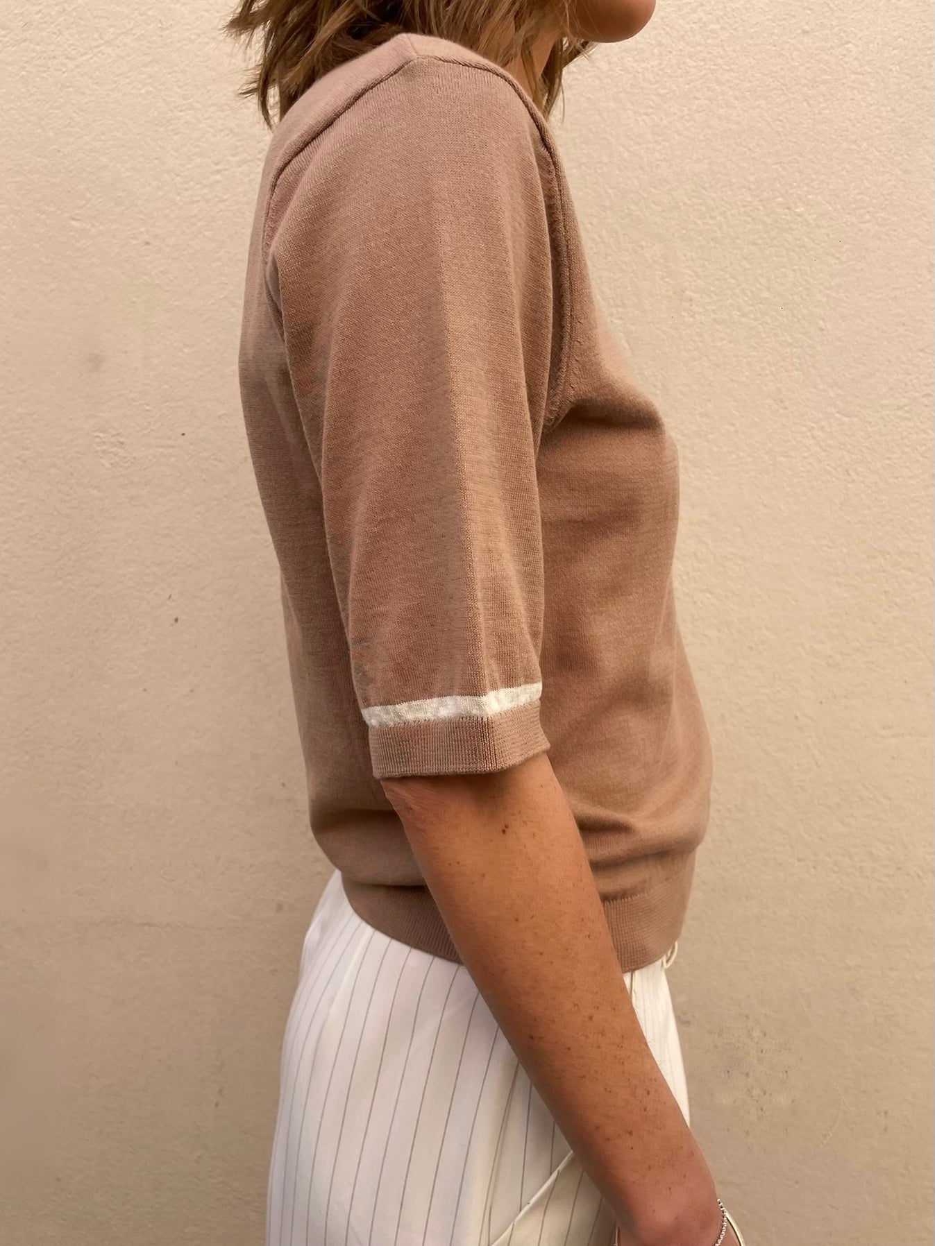 Achille Sweater - Brown & Ecru