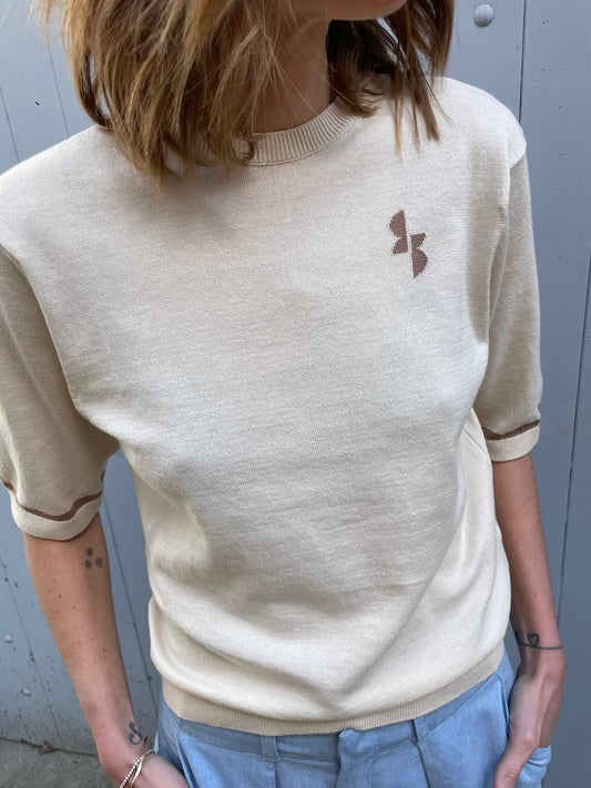 Pull Achille - Ecru &  Marron