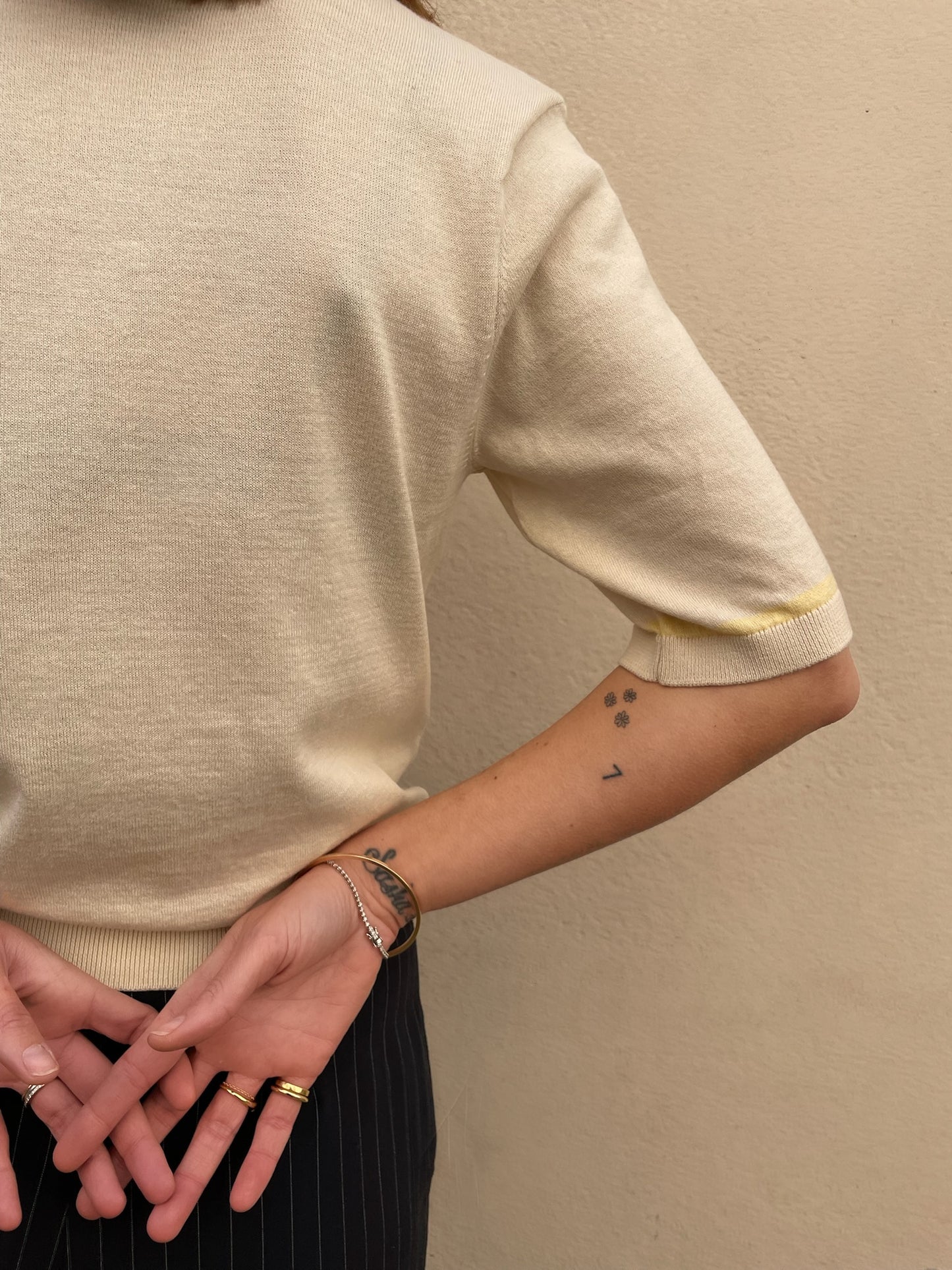 Pull Achille - Ecru & Jaune