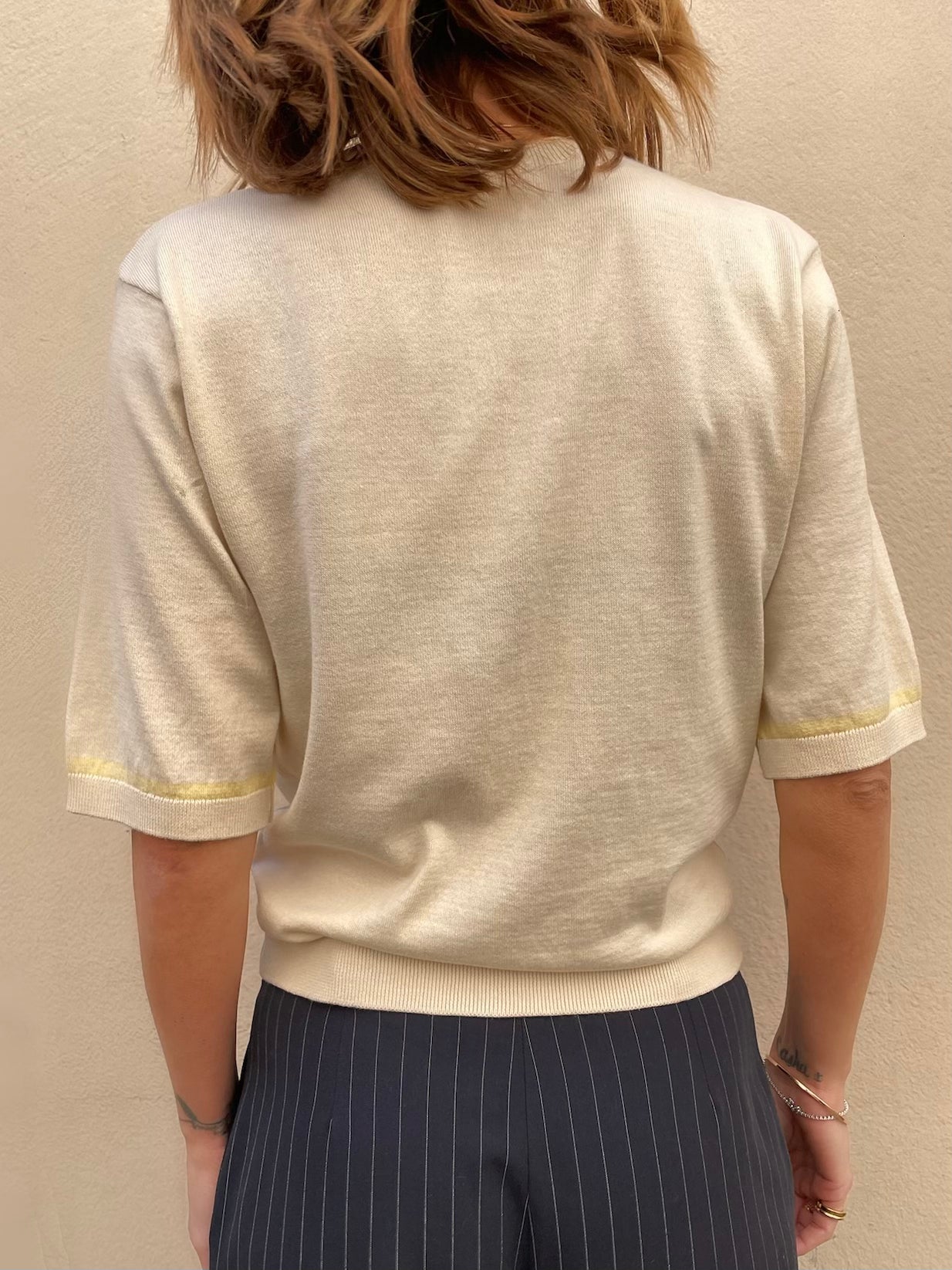 Pull Achille - Ecru & Jaune
