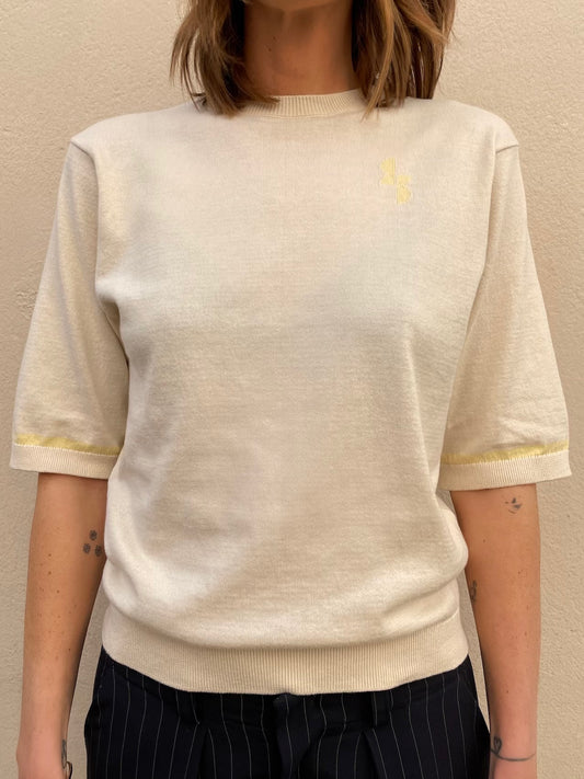 Pull Achille - Ecru & Jaune