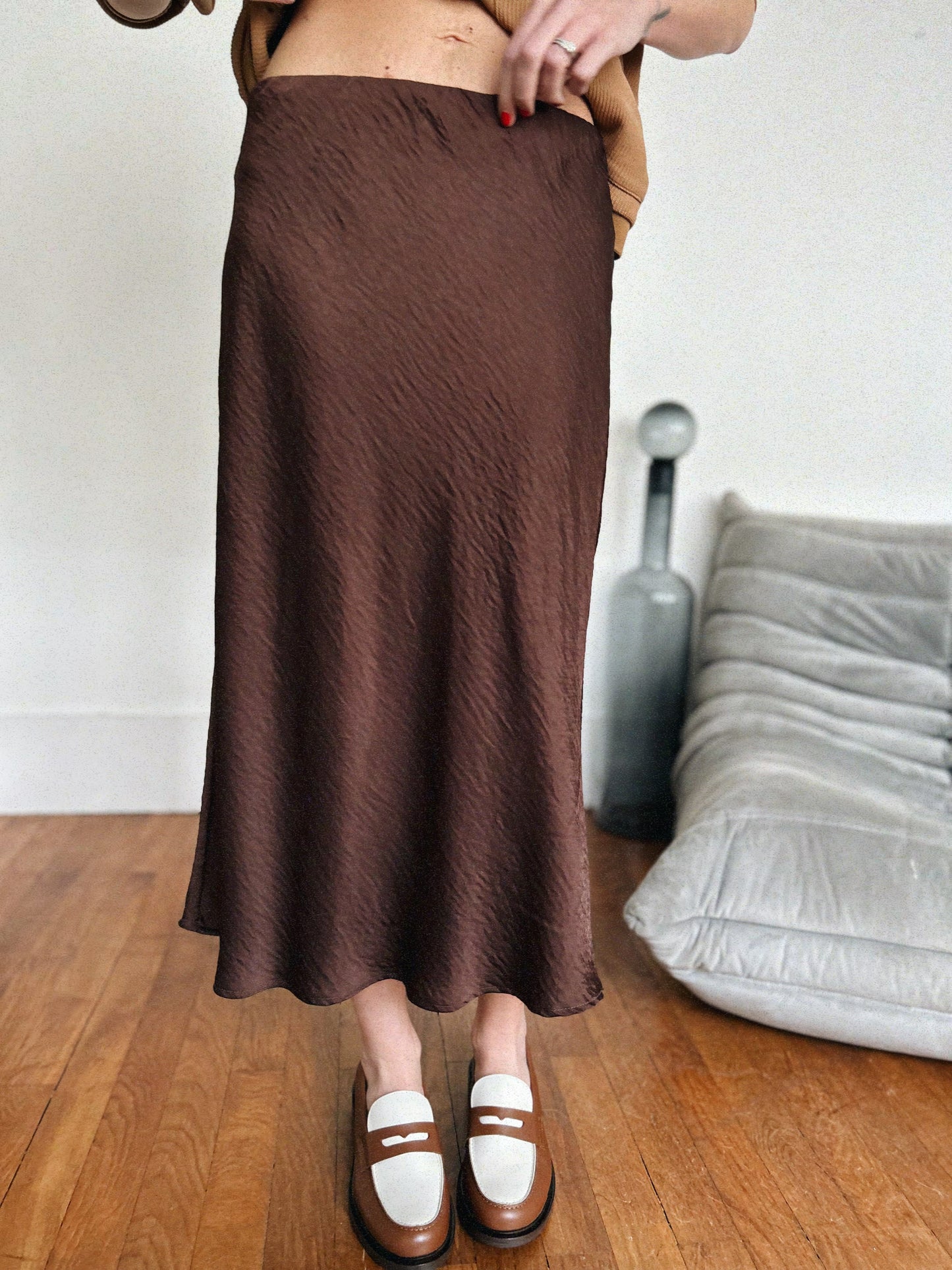 La falda Royale - marrón