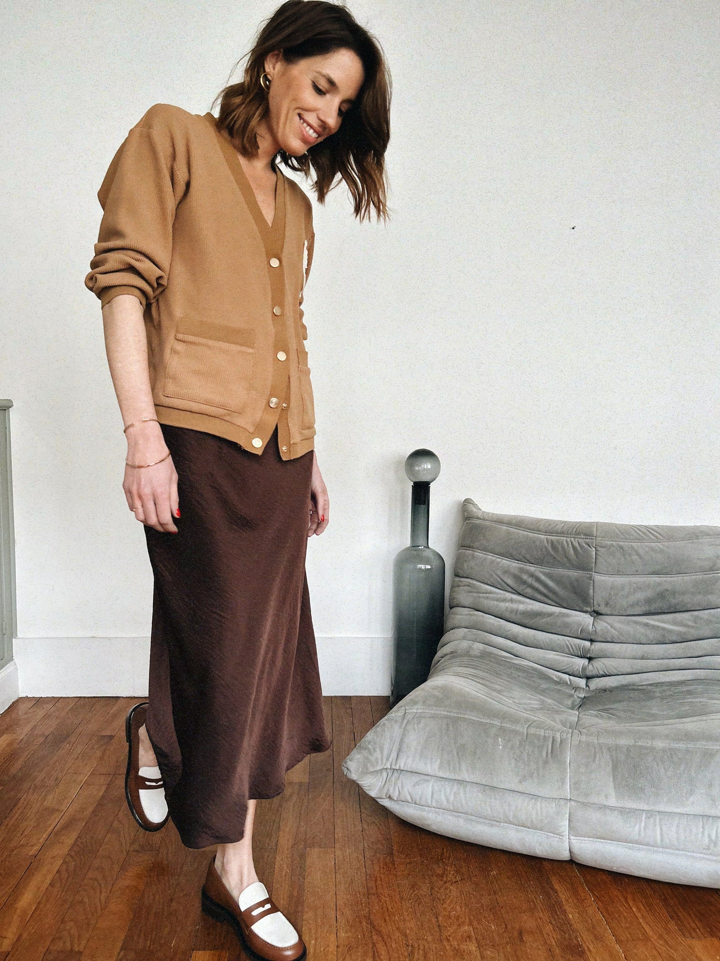 La falda Royale - marrón