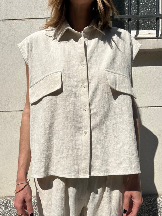 Chemise Angele – Lin écru