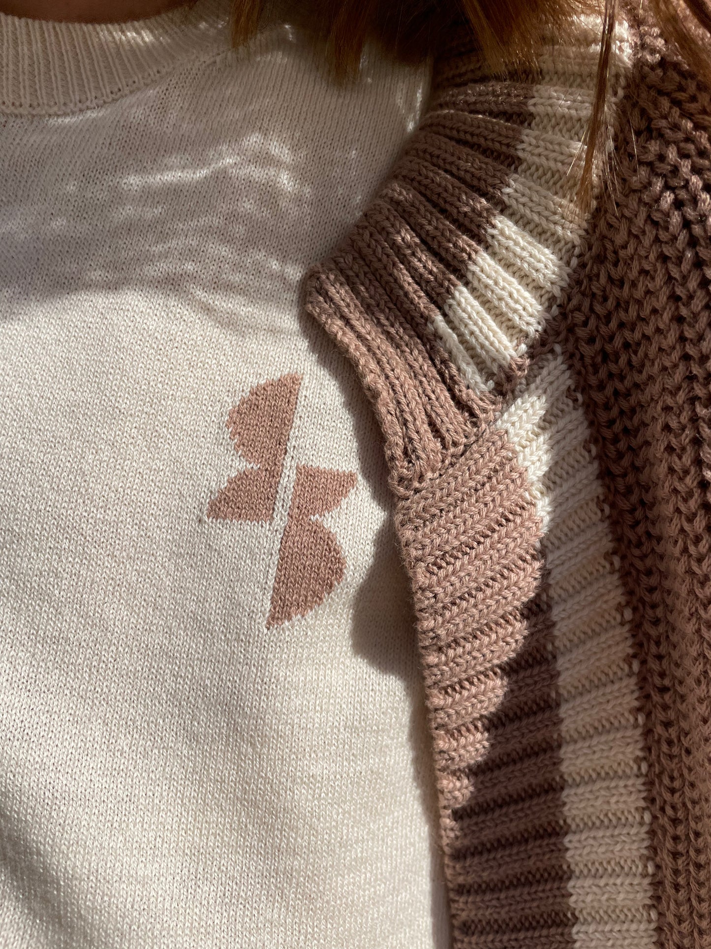 Gilet Bondy - Marron à Rayures Ecru