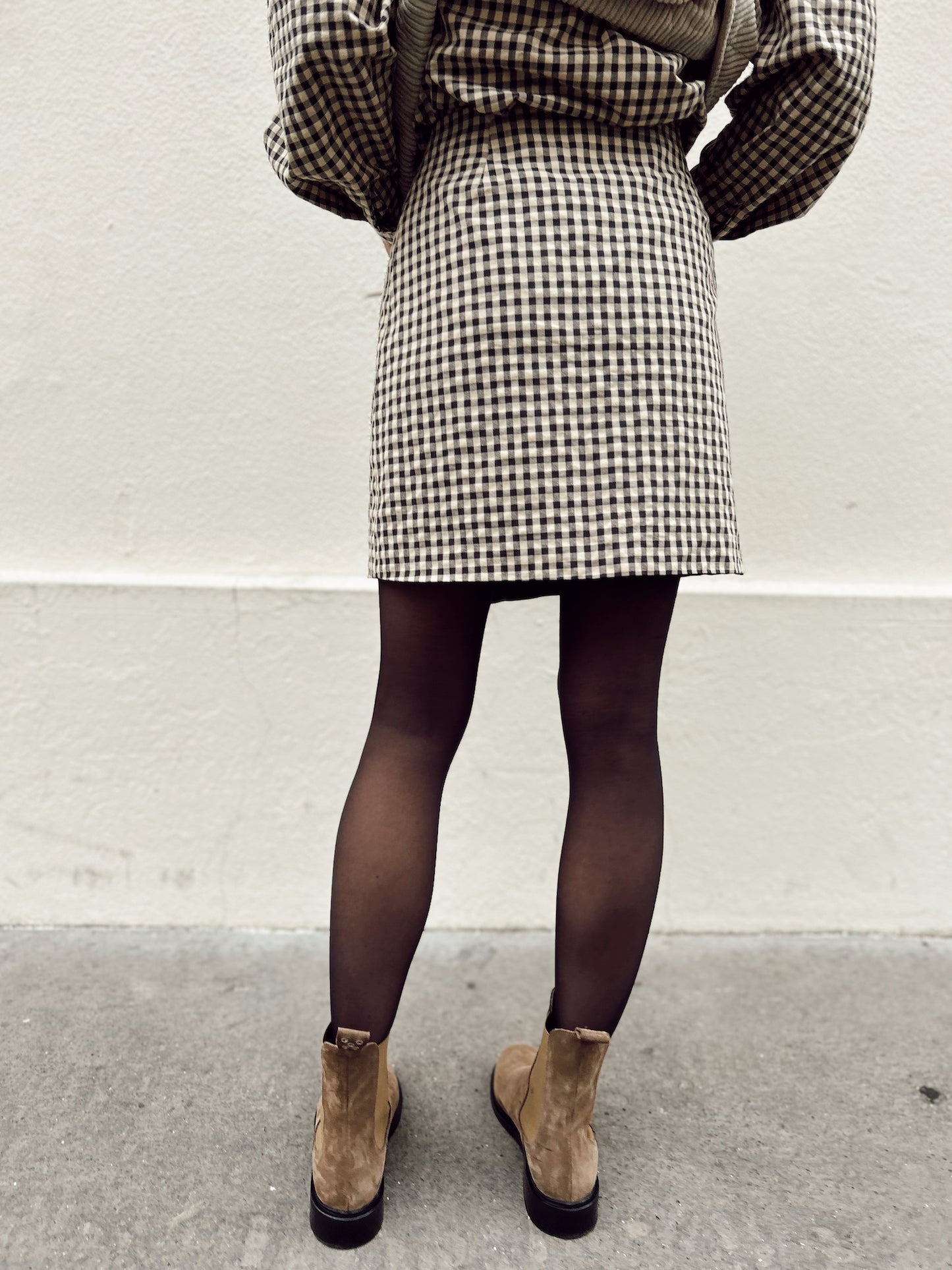 Poppie Skirt - Brown Gingham