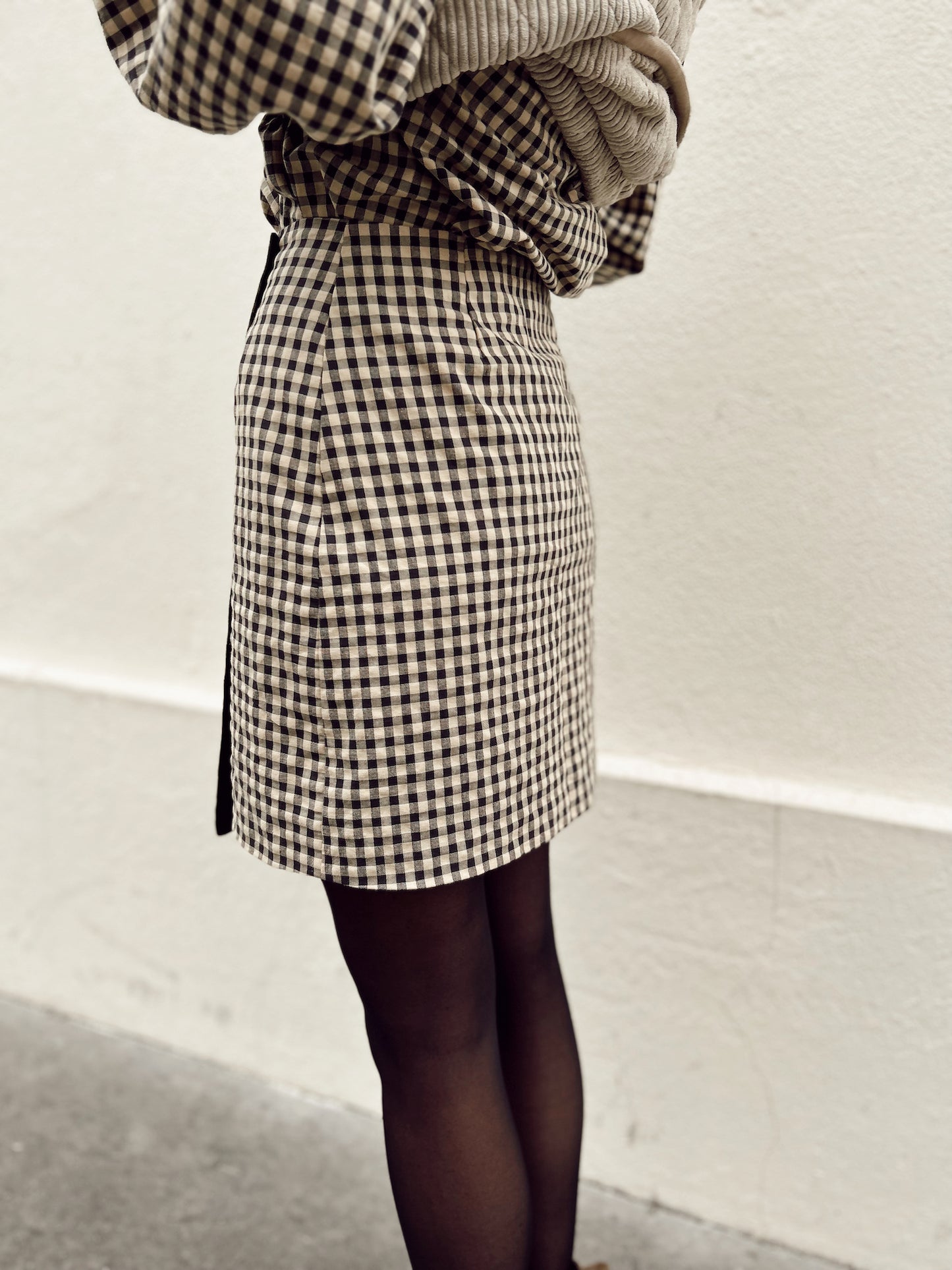 Poppie Skirt - Brown Gingham