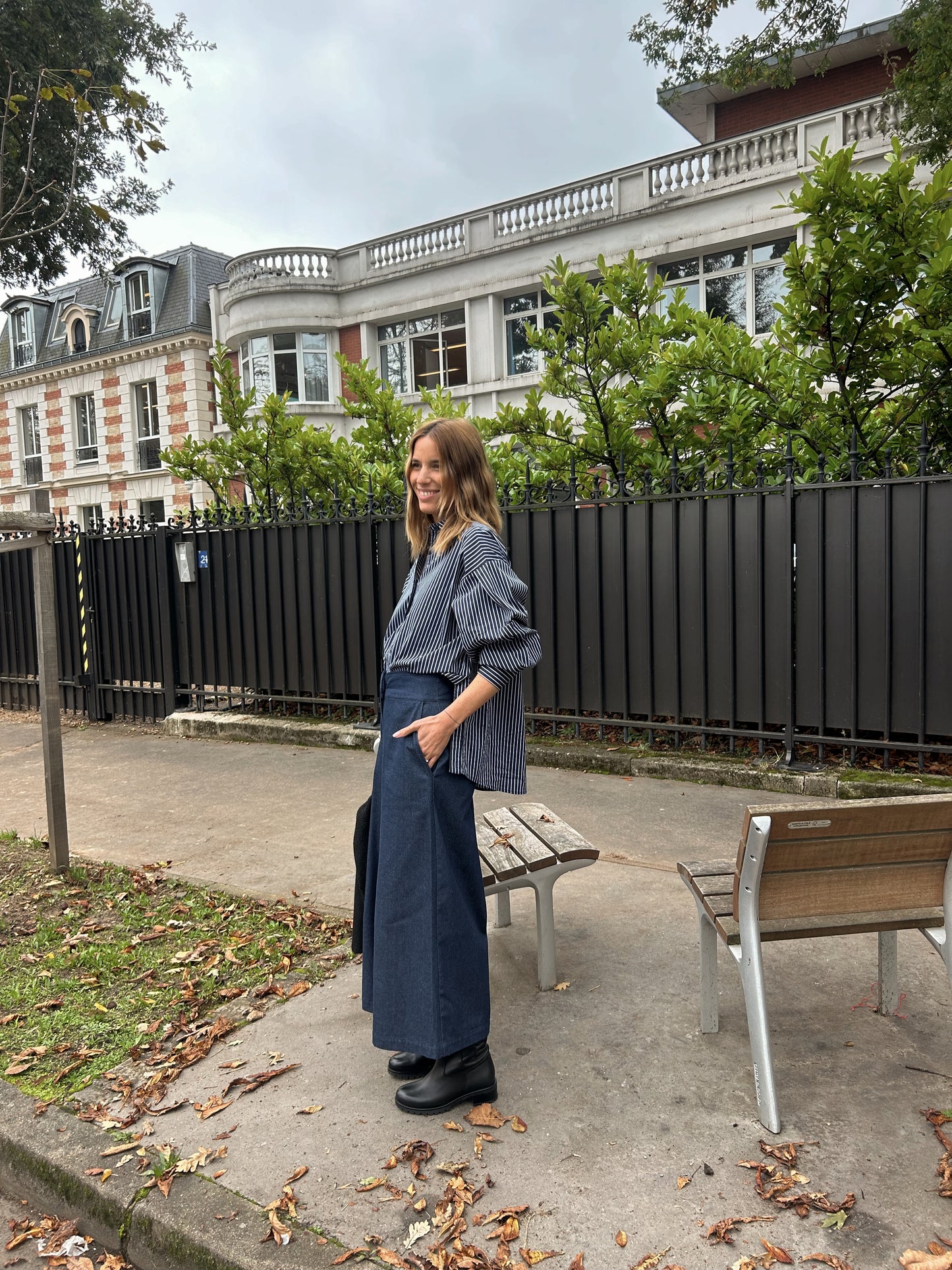 Pantalon "Jupe Culotte" Charlot - Denim