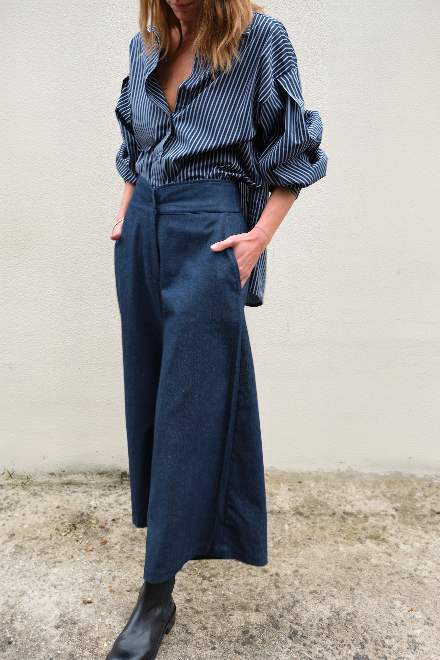 Pantalon "Jupe Culotte" Charlot - Denim